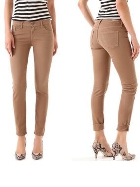 Citizens Of Humanity Thompson Medium Rise Cropped Skinny Camel Pants 29